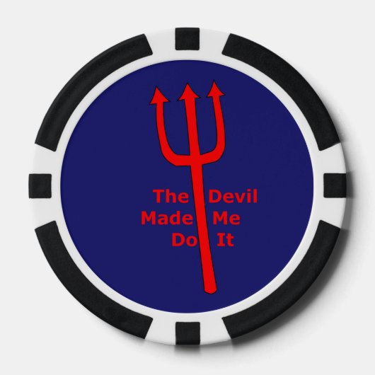 悪魔が私にそれをさせた ポーカーチップ (正面)