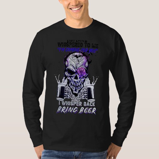 悪魔が蜂を連れ戻す時にささやいた Tシャツ (正面)