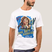 悪魔こうもりの娘、ヴィンテージホラー映画のポスター Tシャツ (正面)