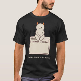 悪魔じゃない、デーモンだ Unix/Linuxジョーク Tシャツ