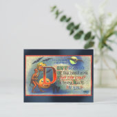 悪魔とこうもりハロウィンカード ポストカード (スタンド正面)