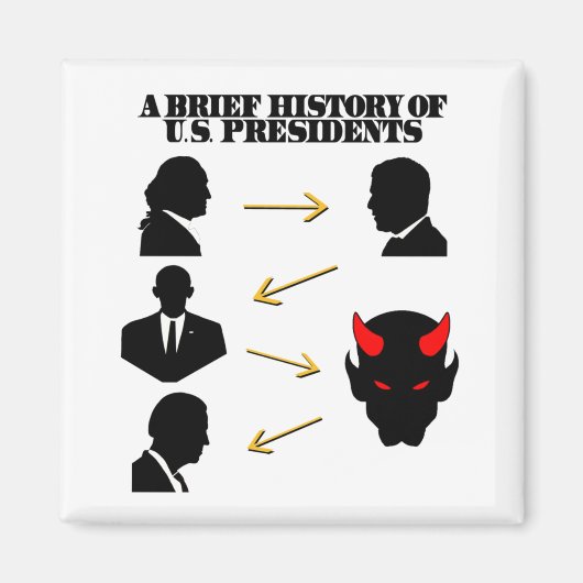 悪魔としてのトランプ：米国の大統領の短い歴史 マグネット (正面)