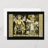 悪魔と塔のタロット ポストカード (正面/裏面)