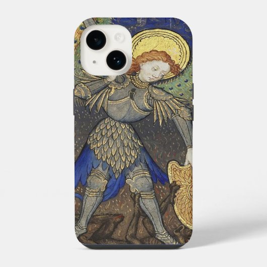 悪魔と大天使の聖マイケル iPhoneケース (裏面)