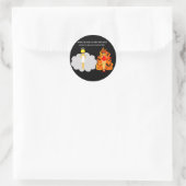 悪魔と天使のステッカー ラウンドシール (バッグ)