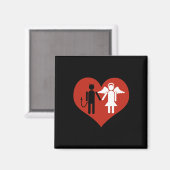 悪魔と天使の愛 – 磁石 (正面/裏面)