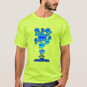 悪魔に抵抗せよ - ブルーロゴ - Tシャツ (正面)