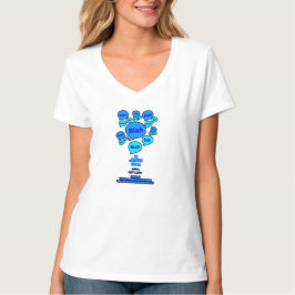 悪魔に抵抗せよ - ブルーロゴ - Tシャツ