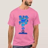 悪魔に抵抗せよ - ブルーロゴ - Tシャツ (正面)