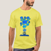 悪魔に抵抗せよ - ブルーロゴ - Tシャツ (正面)