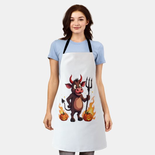 悪魔のいたずら エプロン (着用した状態)