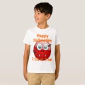 悪魔のおもしろい化け物のトリックまたは治療 Tシャツ (正面フル)