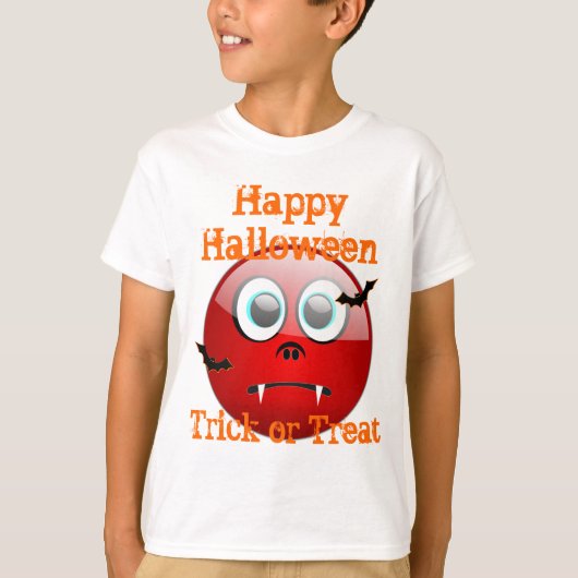 悪魔のおもしろい化け物のトリックまたは治療 Tシャツ (正面)