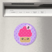 悪魔のかわいいかわいい死のマグネットのカップケーキ マグネット (インサイチュ (食洗機))