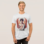 悪魔のようなデザイン トライブレンドTシャツ (正面全面)