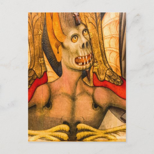 悪魔のような歯の怪物、恐怖のハロウィン ポストカード (正面)