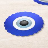 悪魔のような目を追い払うアミュレット ペーパーコースター (アングル)