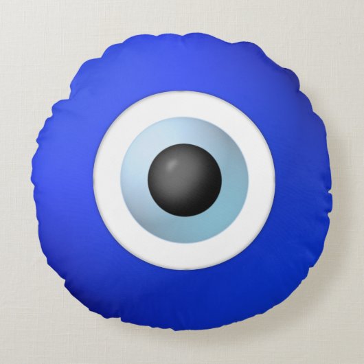悪魔のような目を追い払うアミュレット ラウンドクッション (正面)