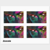 悪魔のような目 長方形シール (シート)