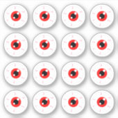 悪魔のような赤い眼球フルシートシール シール (正面)