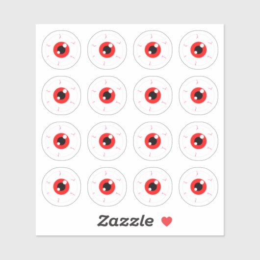 悪魔のような赤い眼球フルシートシール シール (シート)