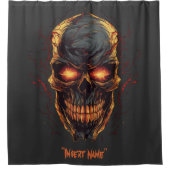 悪魔のような顔 シャワーカーテン (正面)