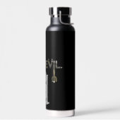 悪魔のウォーターボトルトレンド抽象芸術白黒金ゴールド ウォーターボトル (左面)