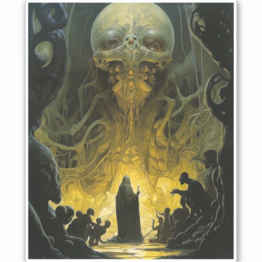 悪魔のエイリアン地下生き物 シール (正面)