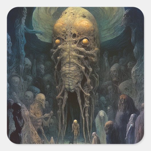 悪魔のエイリアン地下生き物 スクエアシール (正面)