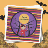 悪魔のコスチュームの子供のハロウィン紙ナプキン