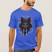 悪魔のスカルと神聖なジオメトリ Tシャツ (正面)