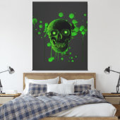 悪魔のスカル – エンビー キャンバスプリント (インサイチュ (寝室))