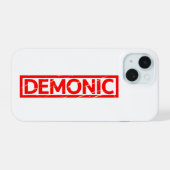悪魔のスタンプ iPhone 15ケース (裏面横)
