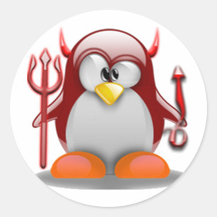 悪魔のタキシード(Linuxのタキシード) ラウンドシール