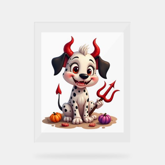 悪魔のダルメシアン悪戯 アクリルサイン (正面)