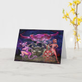 悪魔のダンス折り紙カード カード (黄色い花)