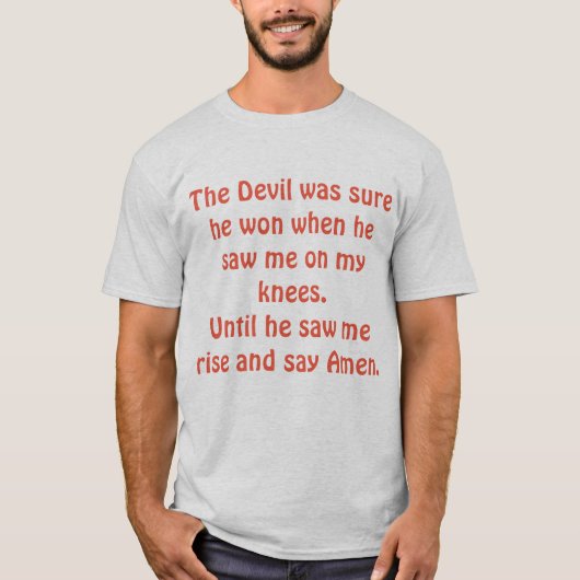 悪魔のティーに勝つ Tシャツ (正面)