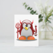 悪魔のトゥックス（Linuxトゥックス） ポストカード (スタンド正面)