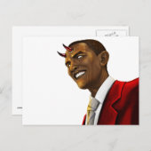 悪魔のハロウィーンとしてのバラク・オバマ大統領 ポストカード (正面/裏面)