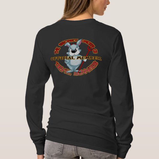 悪魔のバニーの秘密の発注 Tシャツ (裏面)