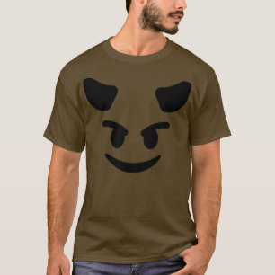 悪魔のホーンコスチューム絵文字微笑み悪魔の紫G Tシャツ
