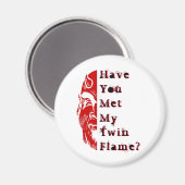 悪魔のユーモスツイン炎の炎の悪魔の鏡 マグネット (正面/裏面)