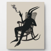 悪魔の休憩 - ダークユーモアウォールアート フォトプラーク (正面)