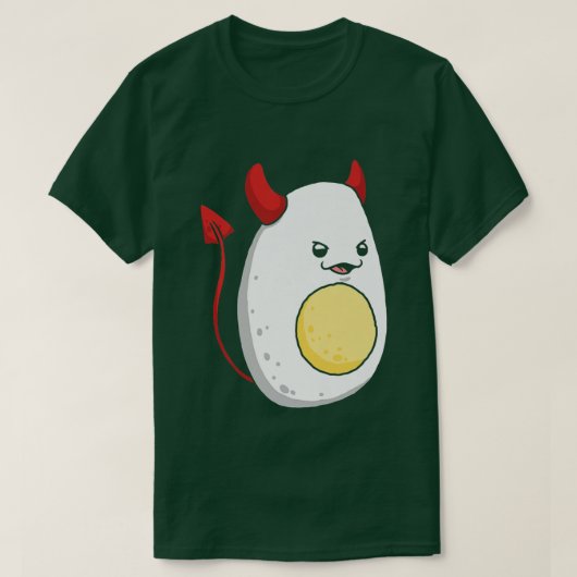 悪魔の卵の日コスチューム 面白い ハロウィン 卵が好き Tシャツ (デザイン正面)