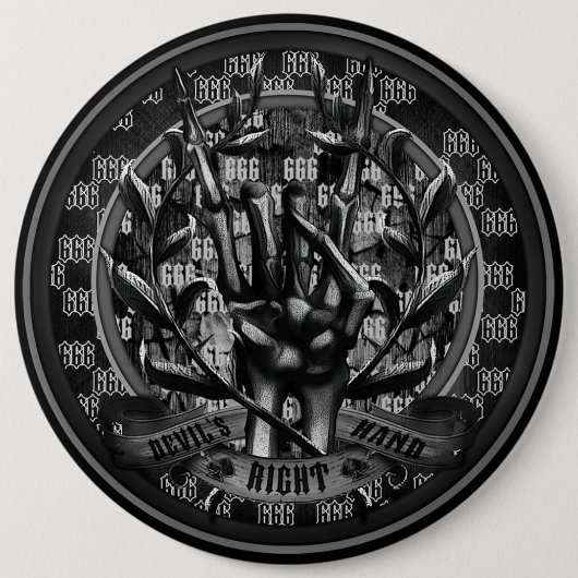 悪魔の右手 缶バッジ (正面)