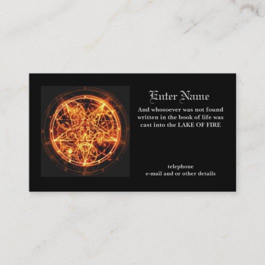 悪魔の名刺 名刺 (正面)