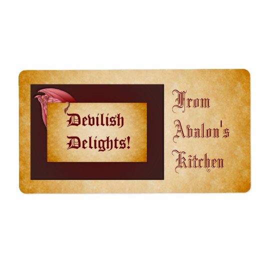 悪魔の喜びハロウィントリートベーキングラベル ラベル (正面)