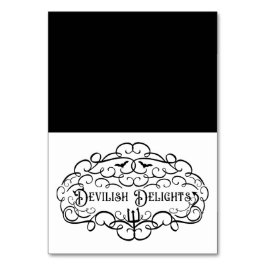 悪魔の喜び ヴィンテージ ハロウィン 食品 テント テーブルナンバー