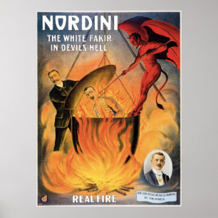 悪魔の地獄のヴィンテージの魔法の行為のNordini~ ポスター