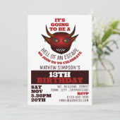 悪魔の地獄テーマ脱出ルーム誕生日パーティー 招待状 (スタンド正面)